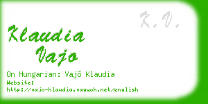 klaudia vajo business card