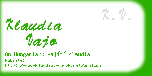 klaudia vajo business card